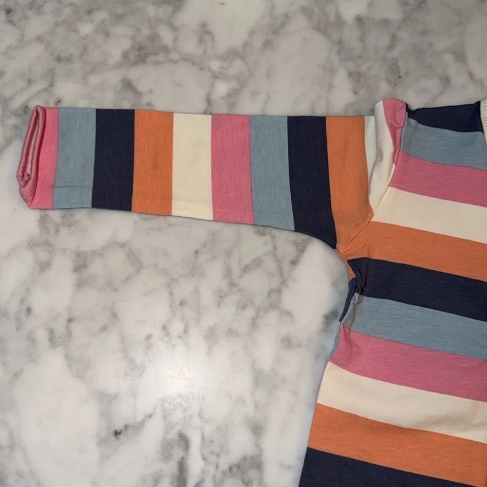 NWT MAGNETIC ME STRIPPED ORGANIC COTTON FOOTIE 9/12M